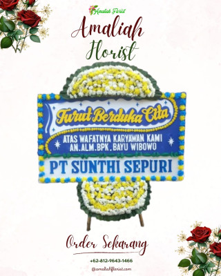 Papan Bunga Duka di Sepaku