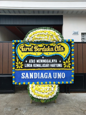 Papan Bunga Duka di Sepaku
